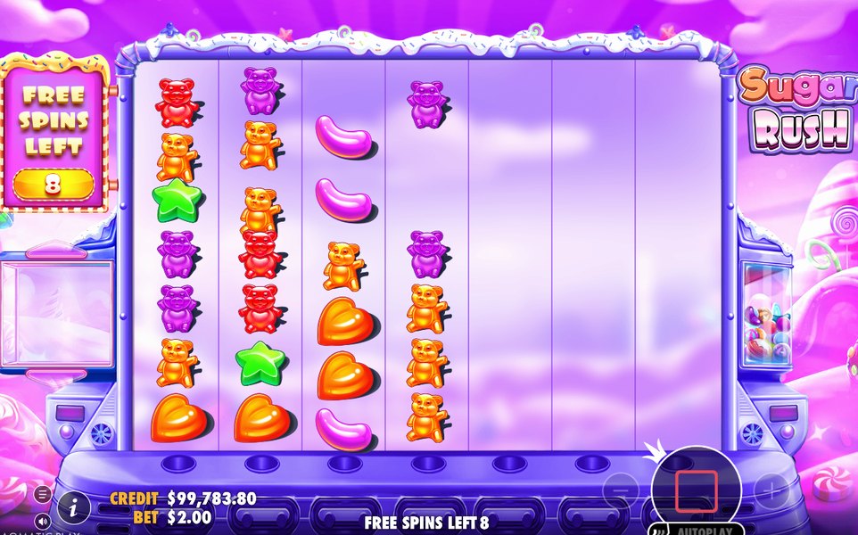 Free Spins-Anzeige nach SCATTER-Start im Raster